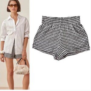Reformation Nashville Linen Shorts in Gingham